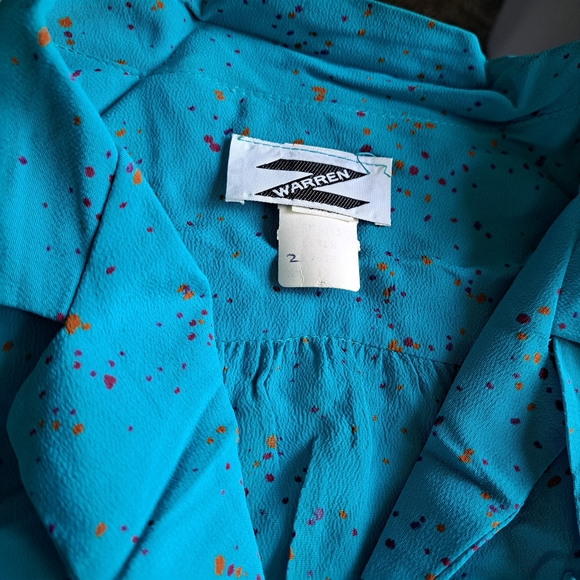 Vintage Z Warren Turquoise Jumpsuit - Picture 7 of 9